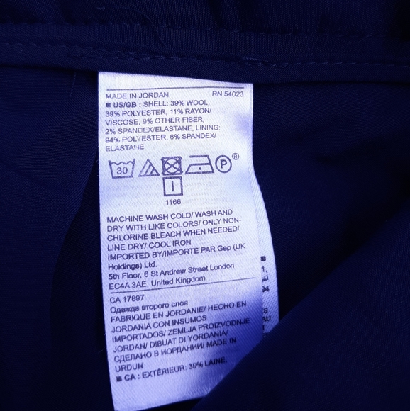 Banana Republic Logan Trousers Wool size 2 - Picture 8 of 10